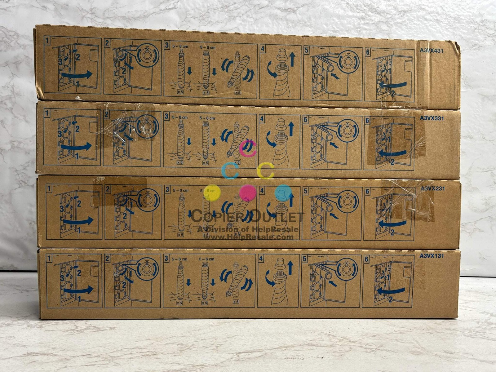 4 New Genuine Konica Minolta AccurioPrint C2060L,C3070L,C4065 CMYK Toners TN620