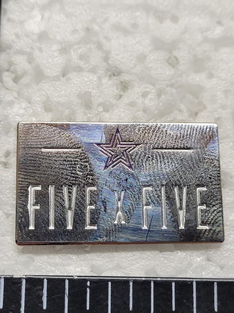 FIVE X FIVE HAT LAPEL PIN PIN BACK USED (DD3011)