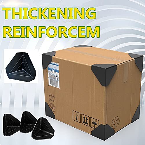 [80 Pack] Shipping Box Corner Protectors Plastic Packaging Edge Protectors ,