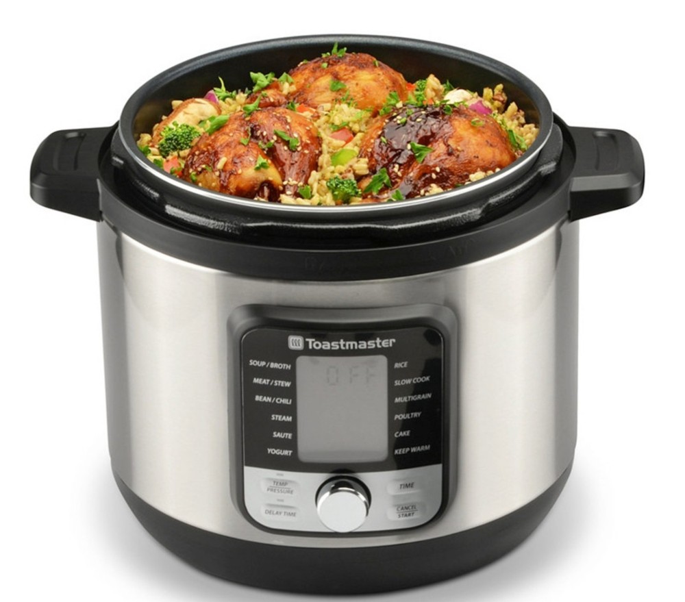 Toastmaster 6 Quart Stainless Steel Electric Multi-Cooker with Digital Timer