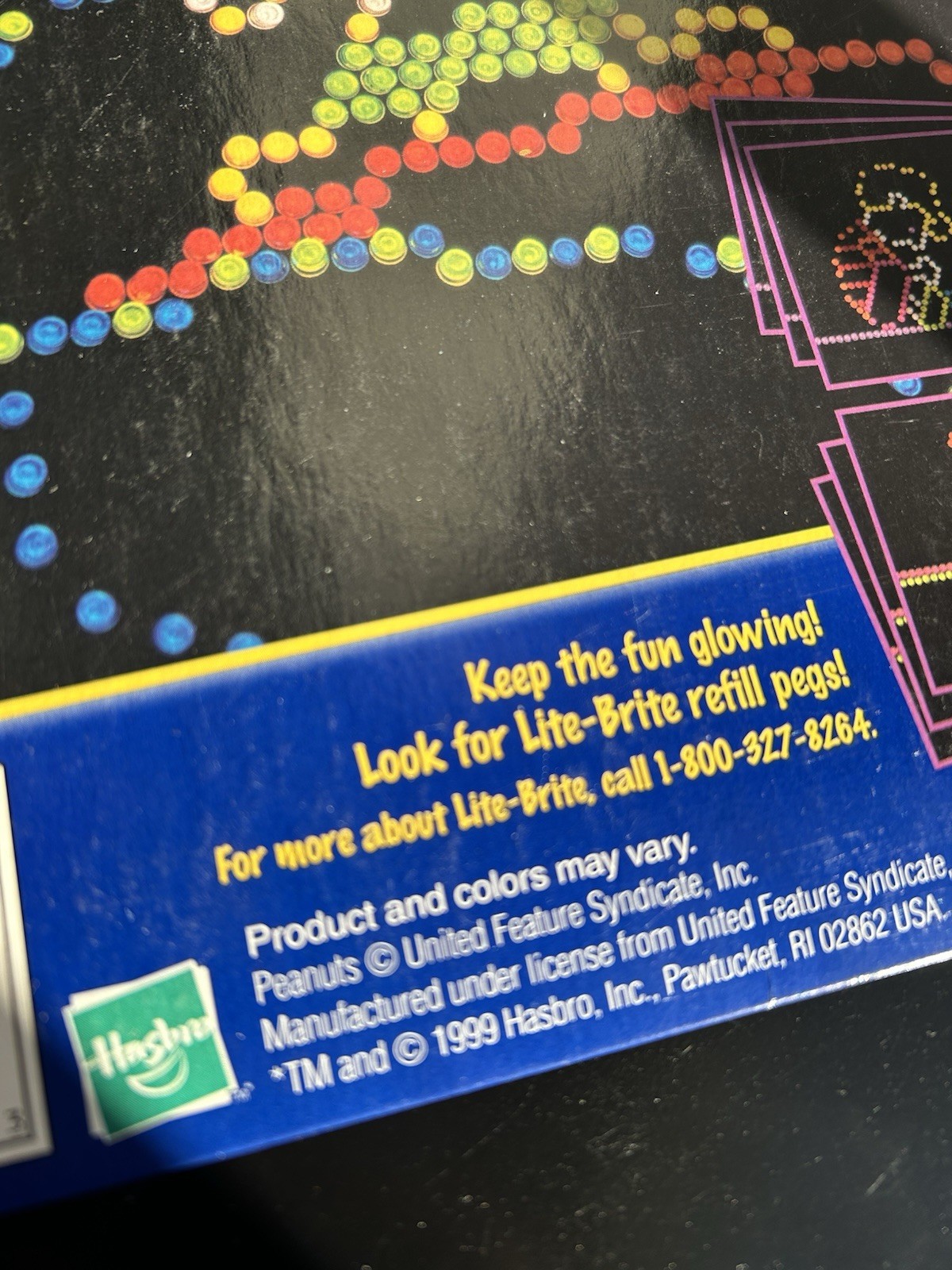 NEW 1999 THE ORIGINAL LIGHT-UP PICTURE MAKER LITE*BRITE Snoopy & Friends Refill