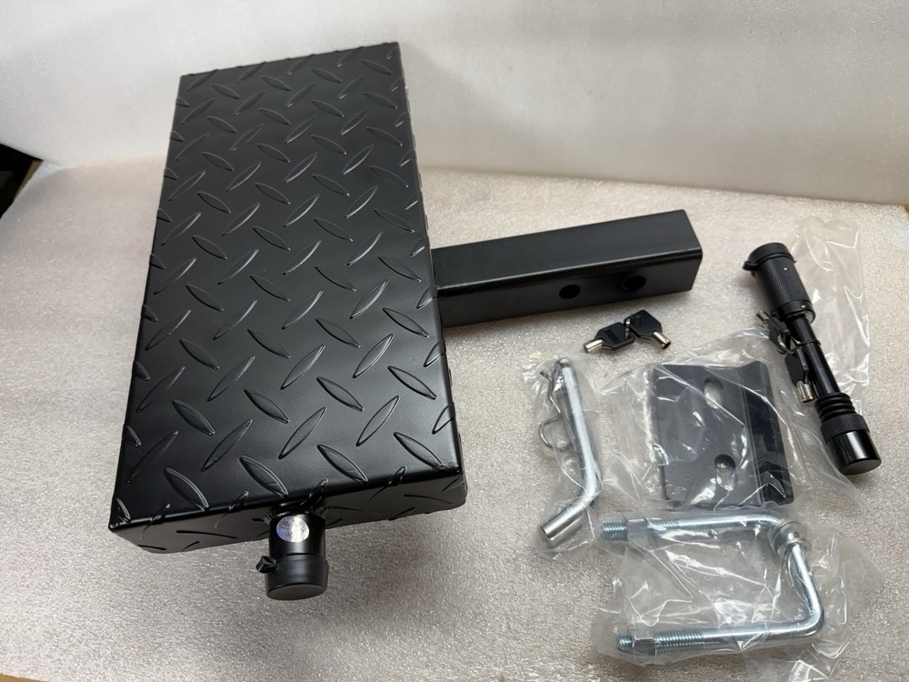 Hitch Extension 2" Receiver With Locking Storage Step & Anti-Rattle Mount