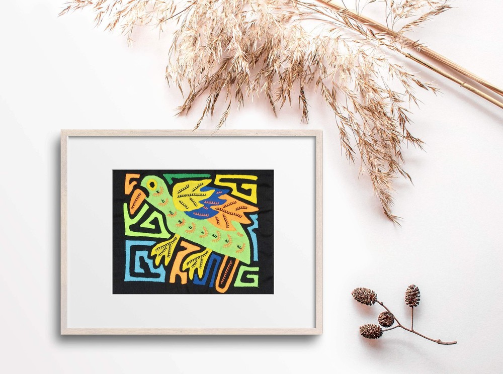Multicolor Green Blue And Orange Bird Molita