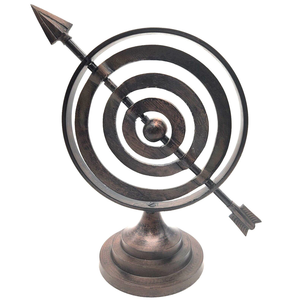 Sphere Copper Globe Nautical Maritime Nesting Bands Armillary 9"x14.5" Vintage