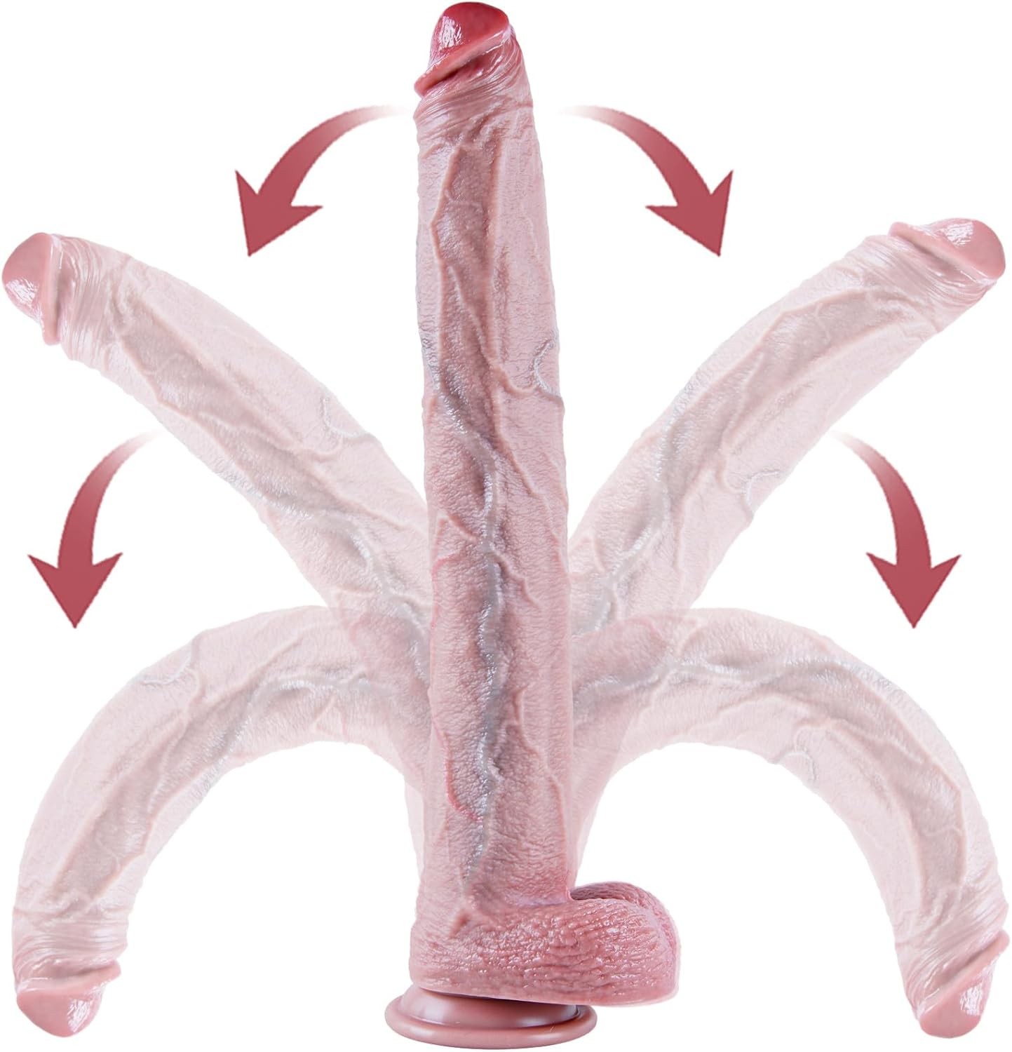 16.5 inch Giant Extra Long Dildo, Realistic Silicone Thick Dildo with Strong Suc