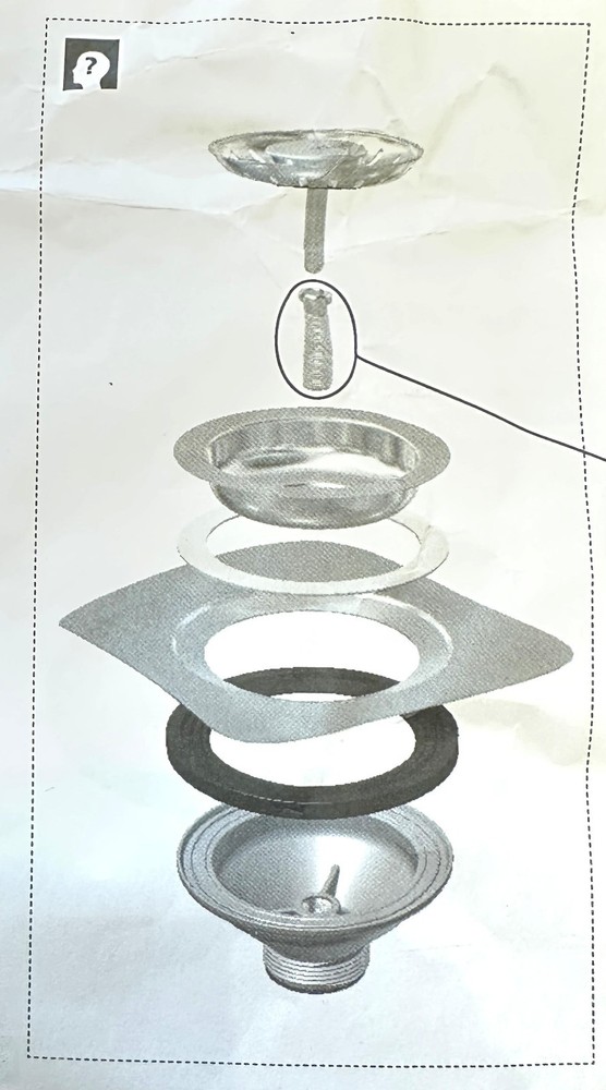 FRANKE Strainer Basket Single 906 CHROME - open box