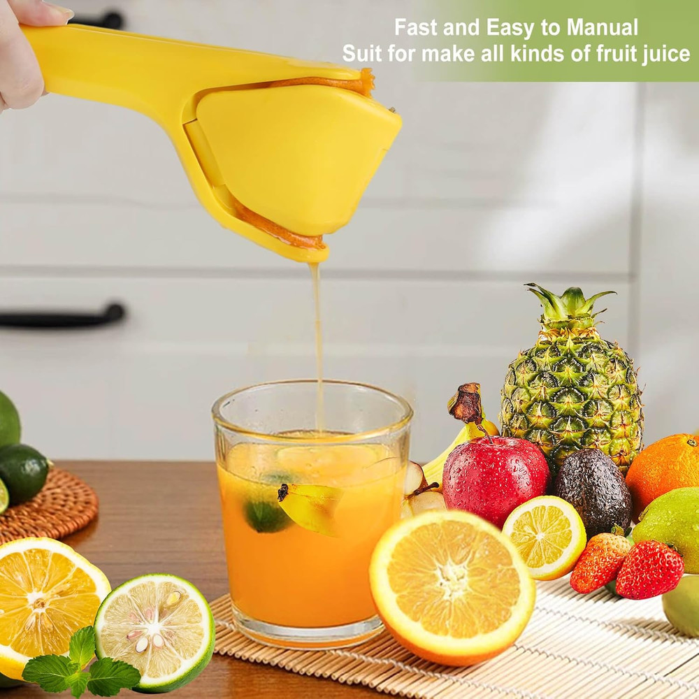 Lemon Squeezer, Effortless Manual Flat Lime Juicer Squeezer, Hand Citrus Press,