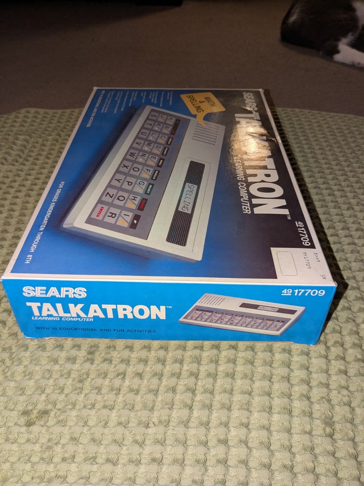 Sears Talkatron Learning Computer Talking Math Spelling Tiger 1985 W/ Expansion