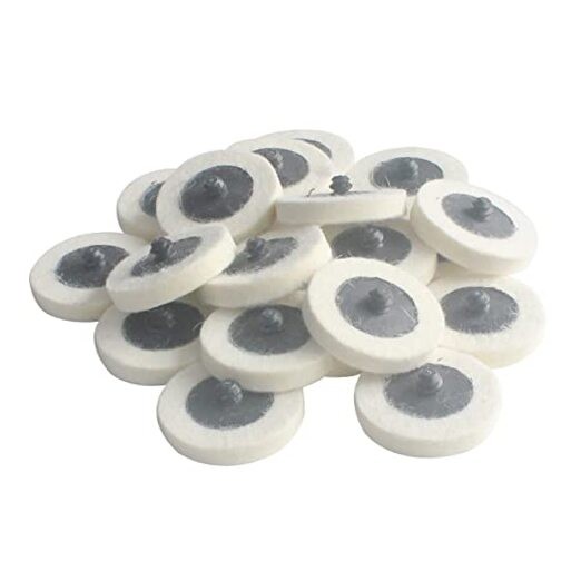 20 Pcs Surface Conditioning Quick Change Compressed Wool Felt Buffing Discs,