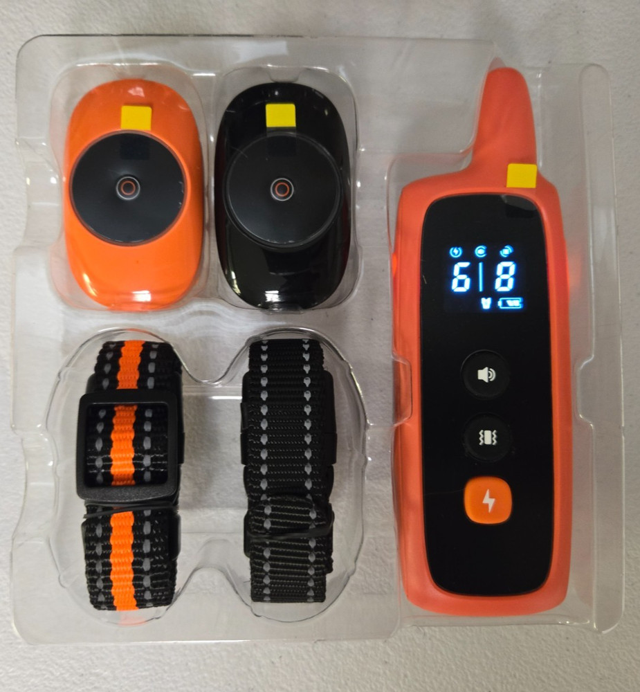 Woehraed 2PACK Dog Electric Training Collars Remote Waterproof E-Collar - Orange
