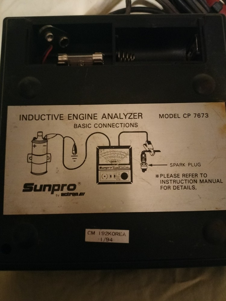 Sunpro By Actron Inductive Engine Analyzer CP7673 Untested As Pictured