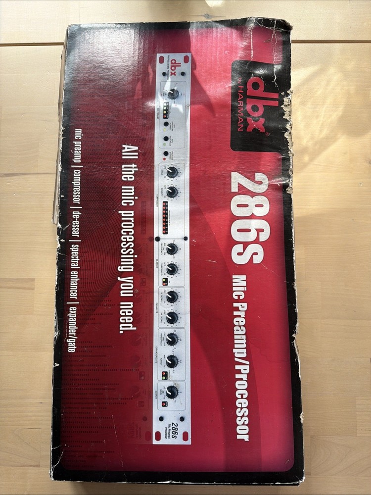 DBX 286S Mic Pre-Amp Processor 286 S Microphone/Instrument Preamp, Phantom Power