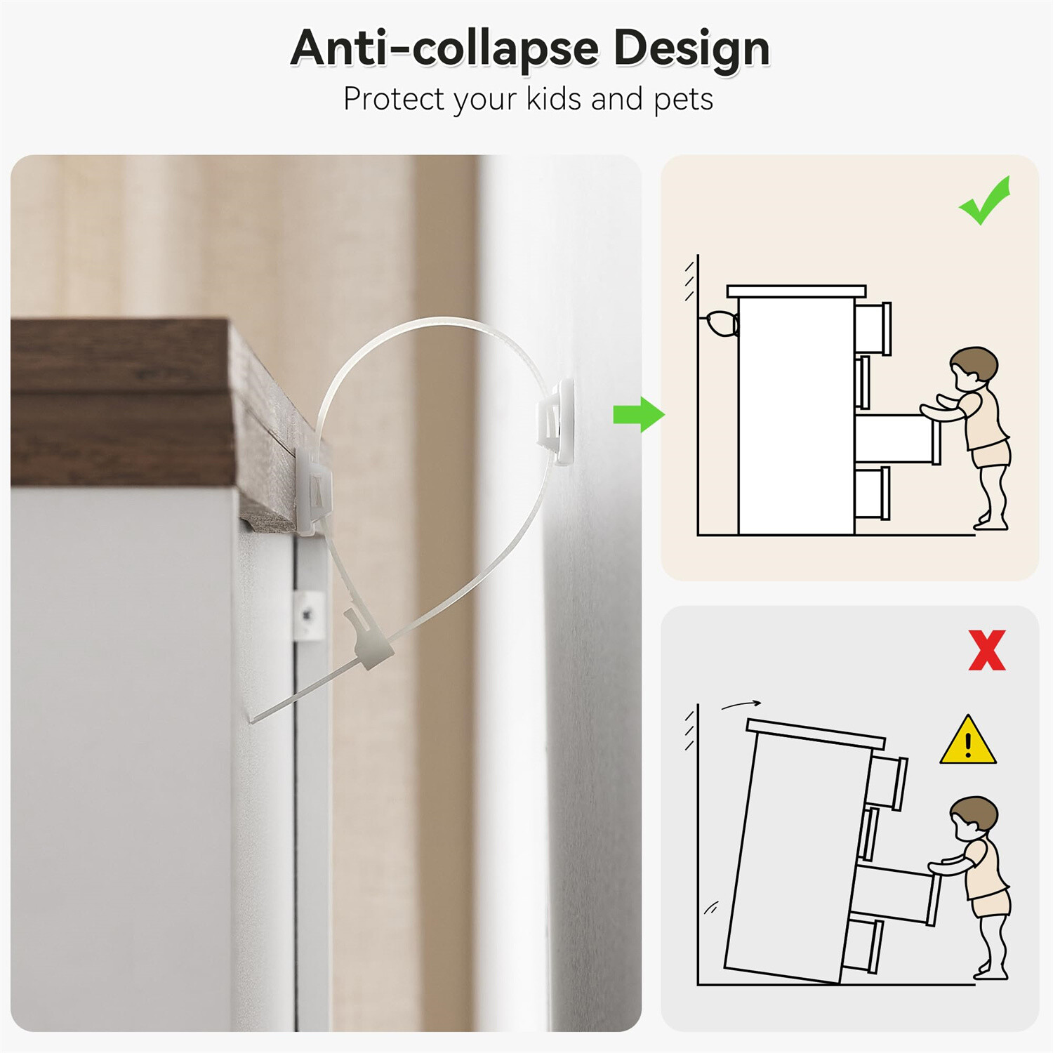 6 Drawers Dresser for Bedroom Farmhouse Modern Wooden Dresser,Storage Organizer