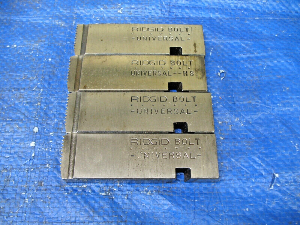 4 Count Ridgid 9/16"-12" UNC Universal Bolt Dies NOS