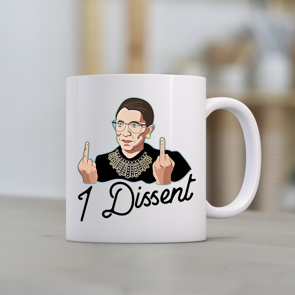 RBG 1 Dissent Mug White 11OZ 15OZ