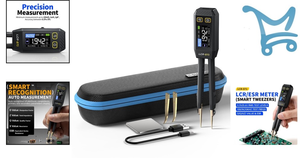 Mini Electronic Component Tester SMD ESR Capacitance Inductance Multimeter