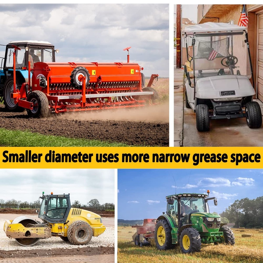 AORRZER Grease Gun Coupler 2 PCS, Strong Lock-on Greases 2 Silver