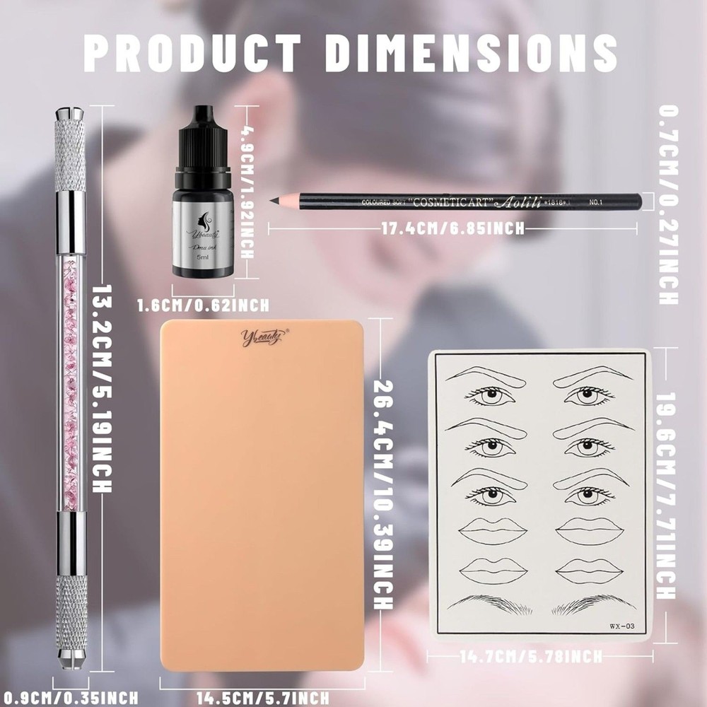 NEW 185pc Complete Microblading Eyebrow Kit Training Kit Cosmetology Students