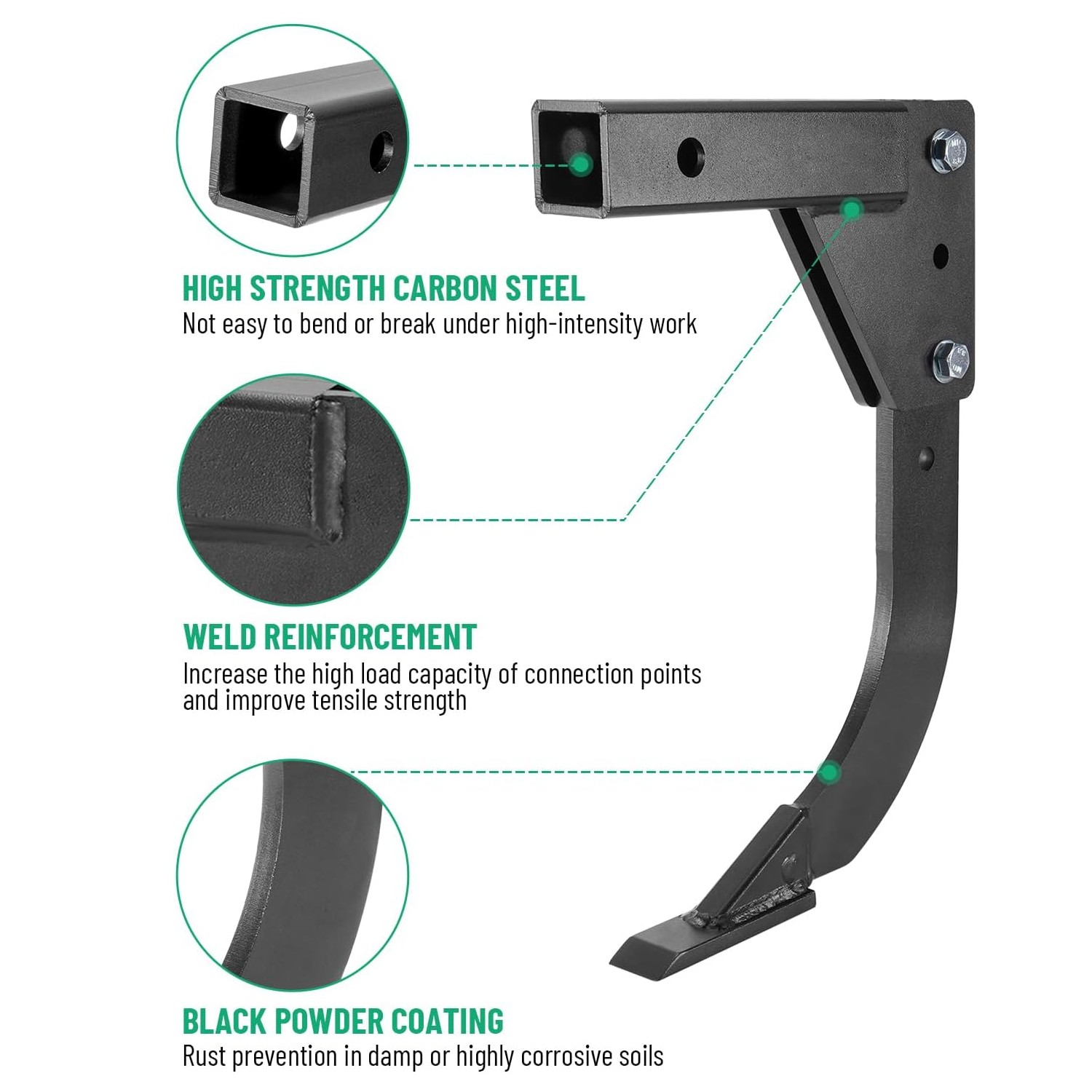 Hitch Mounted Trencher Heavy Duty Subsoiler Hitch Lawn Ripper for ATVUTV Tractor