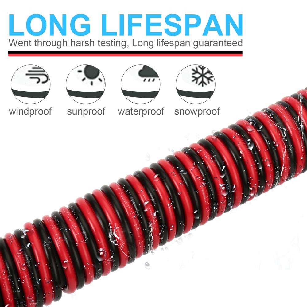 TYUMEN 50FT 14/2 Gauge Red Black Cable Hookup Electrical Wire LED
