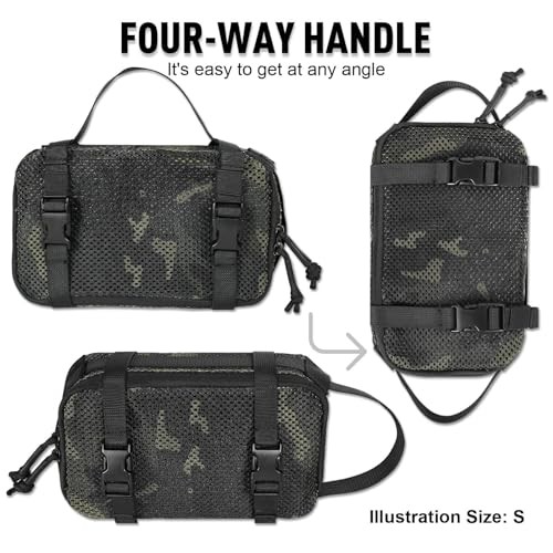 4 Set Tactical Packing Cubes ，Compressible Mesh Duffle Storage Multiblack