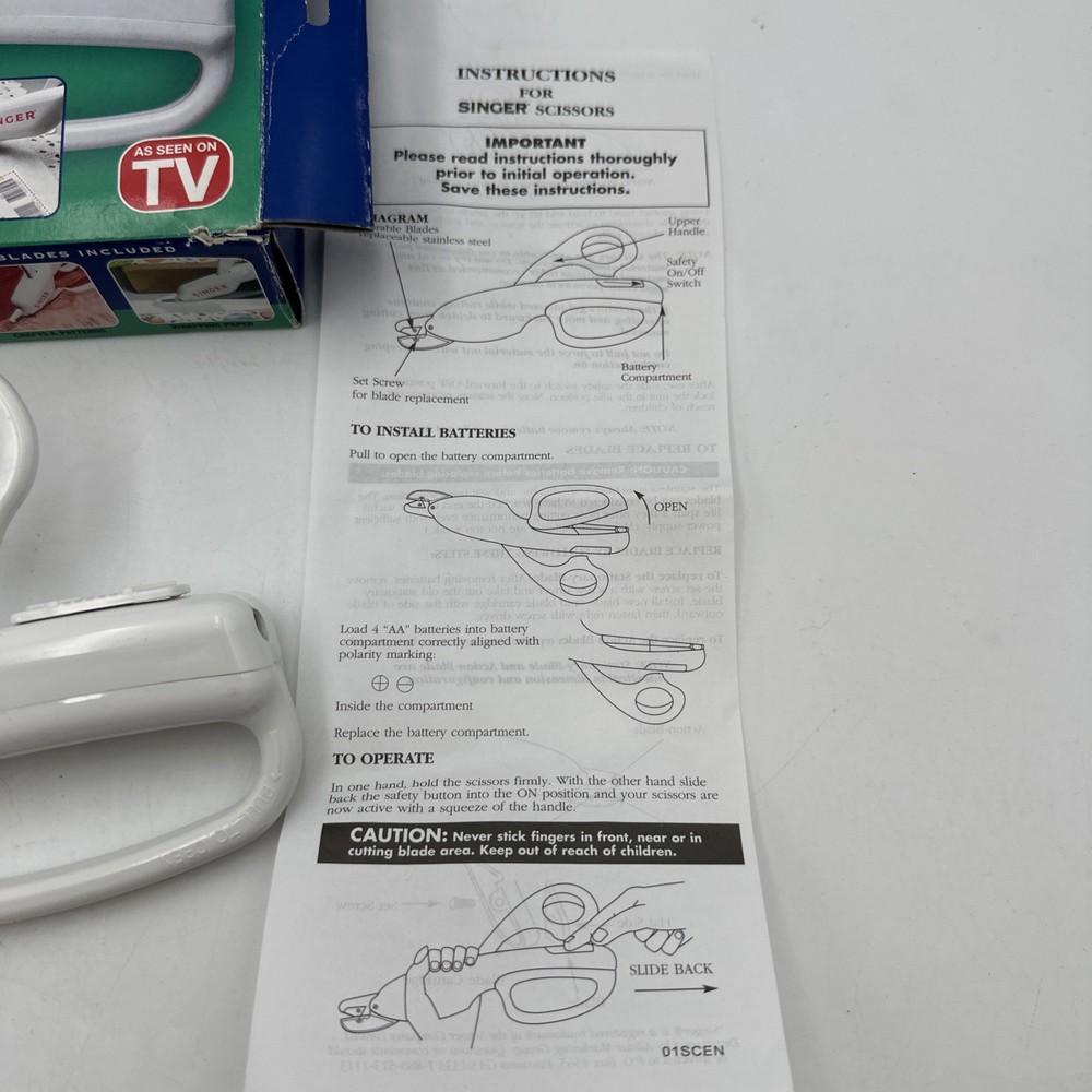 Singer Cordless Smart Scissors (2003, As Seen on TV)
