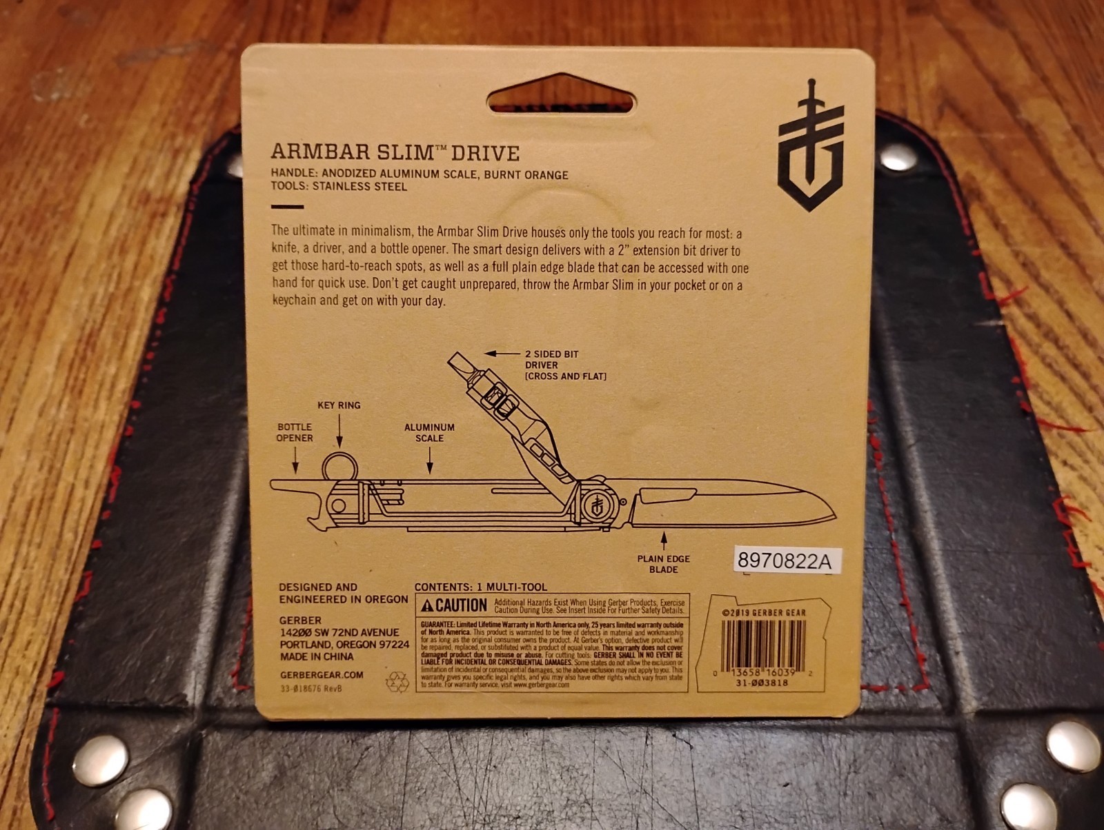 Gerber Armbar Slim Drive Multi-Tool 2.5 " SS Blade 2 Sided Screwdriver 2.5 OZ