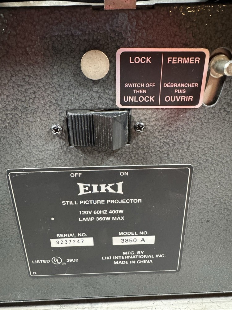 Eiki Still Picture Projector Overhead Model 3850A For Parts READ DESCRIPTION!!