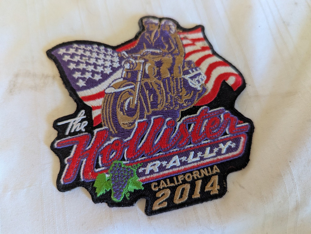 Hollister Rally CA 2014 motorcycle embroidered patch 4" x 4"