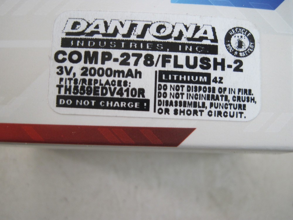Dantona Comp-278/Flush-2 ,3V 2000MAH Battery Replacement
