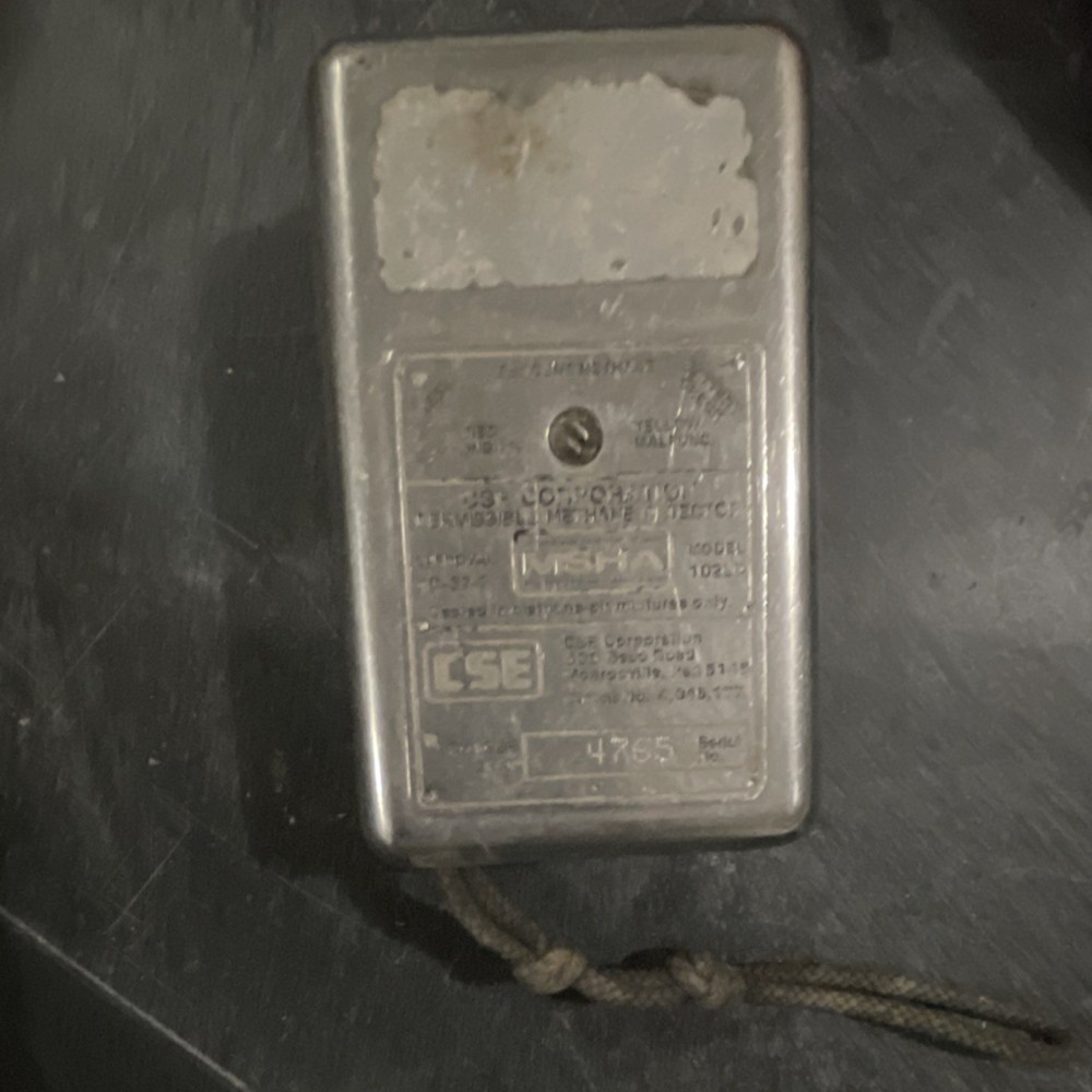 Model 102L MSHA Permissible Methane Detector Serial 4765 Mining Safety