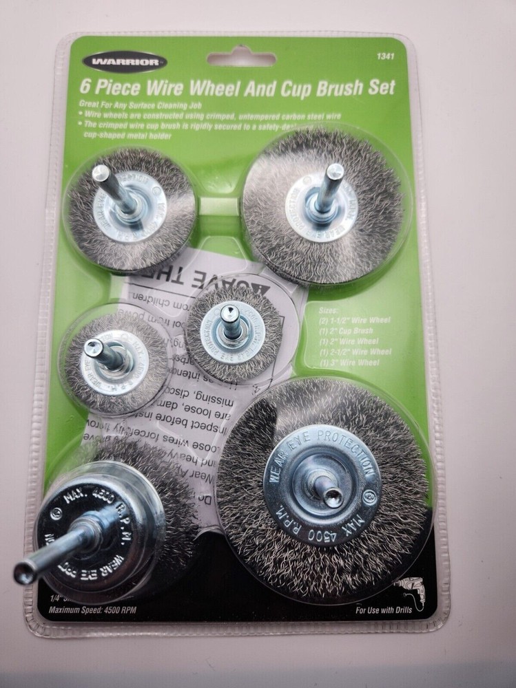 6 Piece Wire Wheel/Cup Brush Set