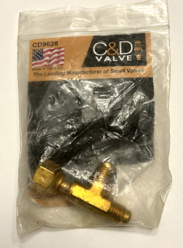 C&D Valve CD9628 Forged Brass Connecting Tee - 1PC - New
