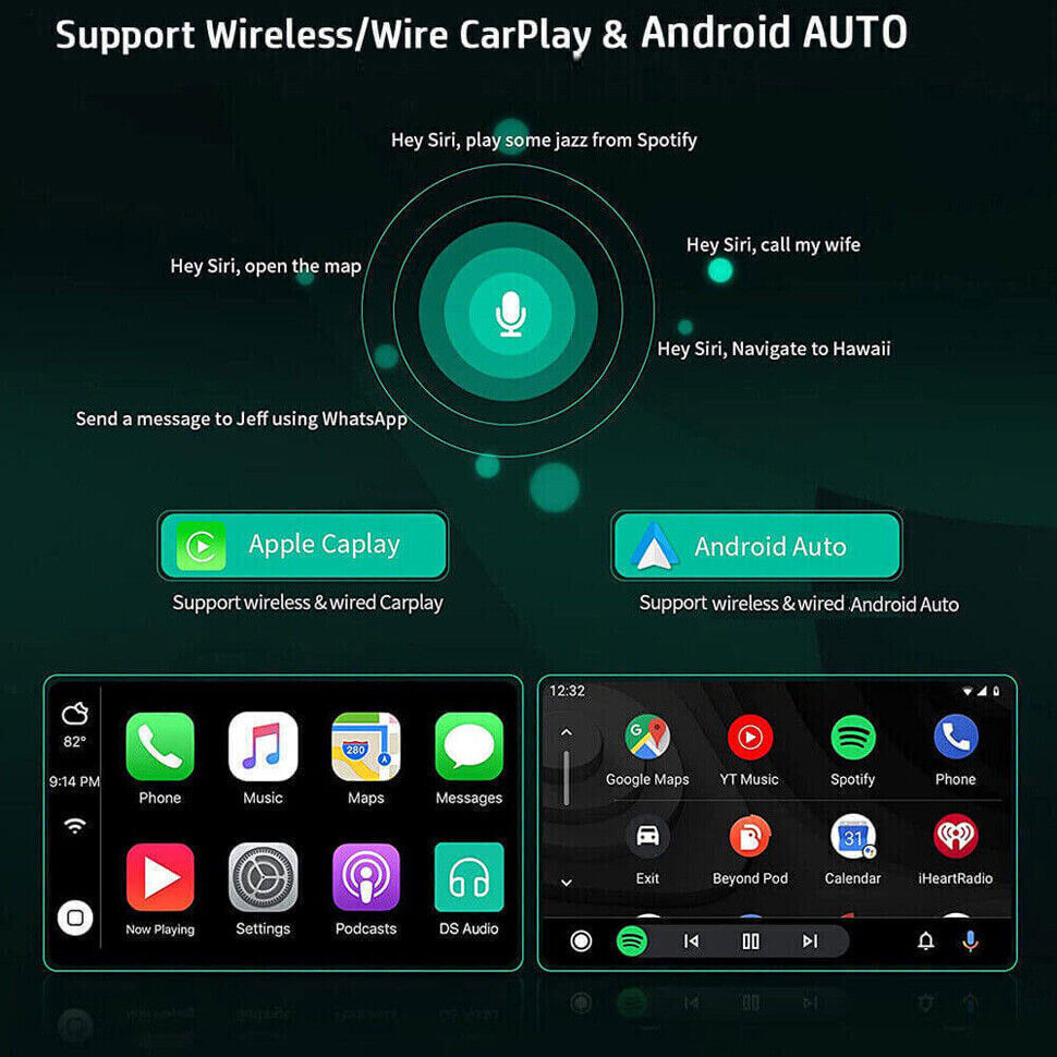 For Ford Mustang 2015 2016 2017-2021 Radio GPS Head Unit, CarPlay & Android Auto