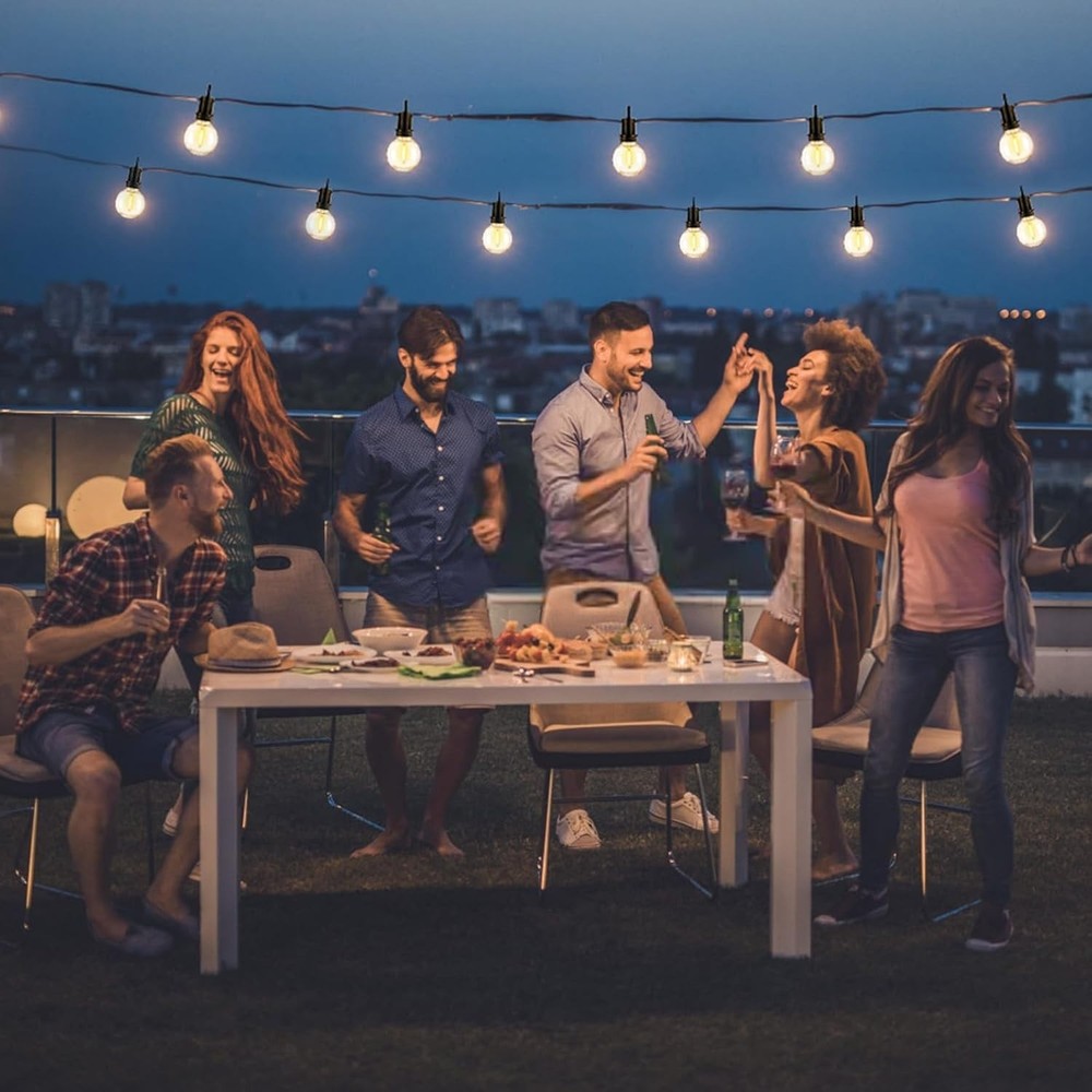 100FT Solar String Lights Outdoor Waterproof with Remote & USB Charging...