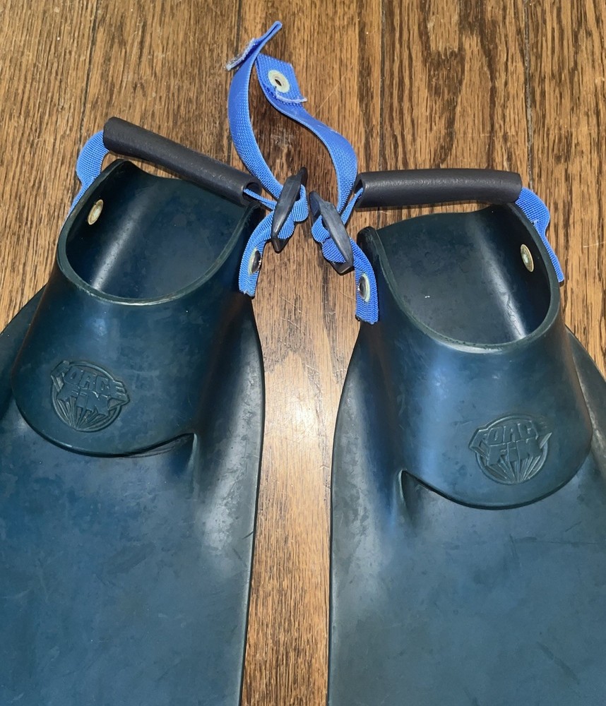 Force Fin Size S Scuba Snorkeling Diving Blue Open Heel Adjustable