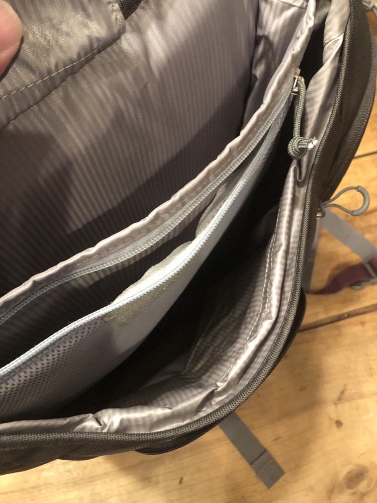 New Osprey Flap Jill Backpack Three Section Charcoal Gray