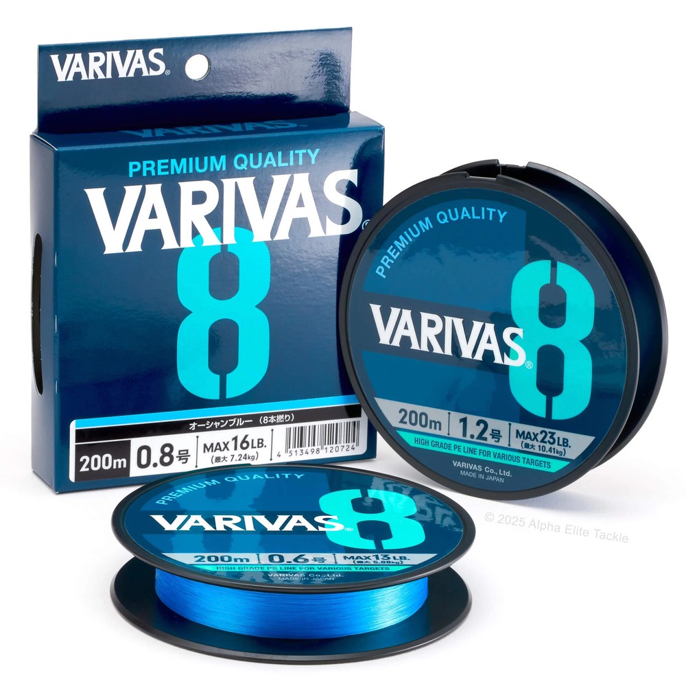 Varivas PEx8 Premium Braid Line - Ocean Blue Edition