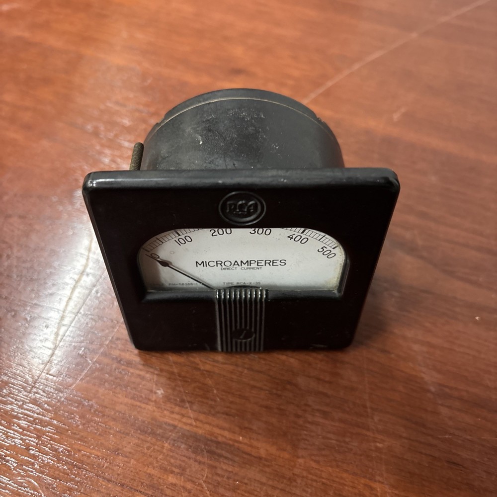 Vintage RCA DC Microamperes Panel Meter *** Untested