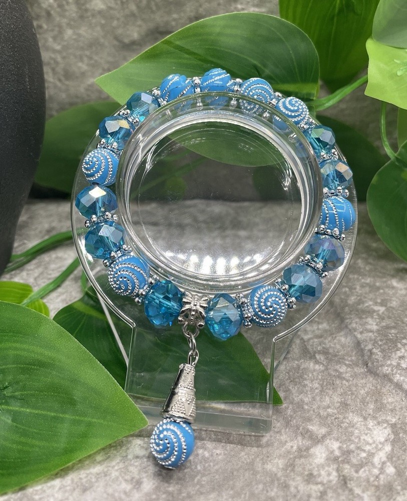 1 PC Handmade Boho Beaded Stackable 6.5” Plus Stretch Bracelet New Charm B1546