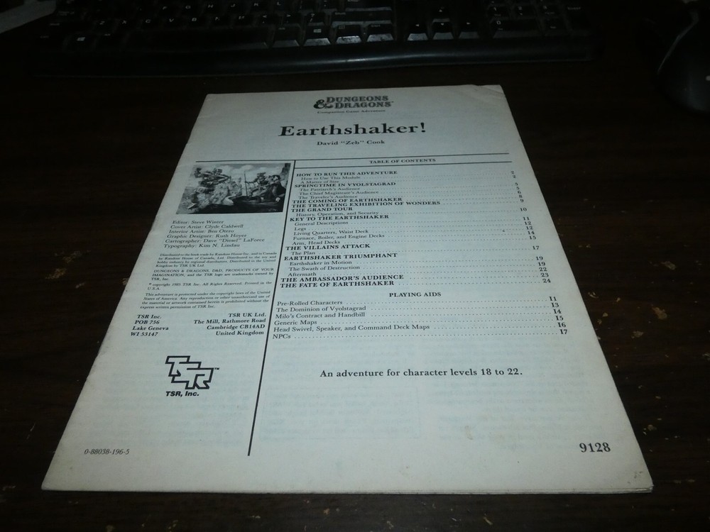 TSR D&D: Module CM4: Earthshaker! - Book Only