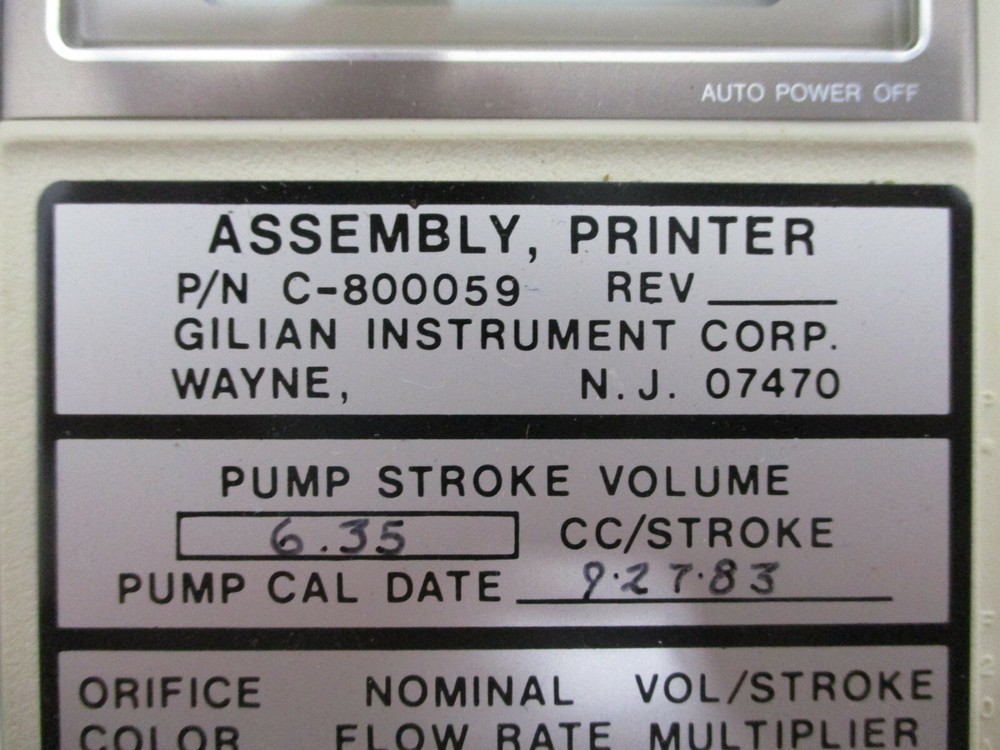 Gilian Instruments RD-113 Programable Atmospheric Tracer Sampler D-800015 A