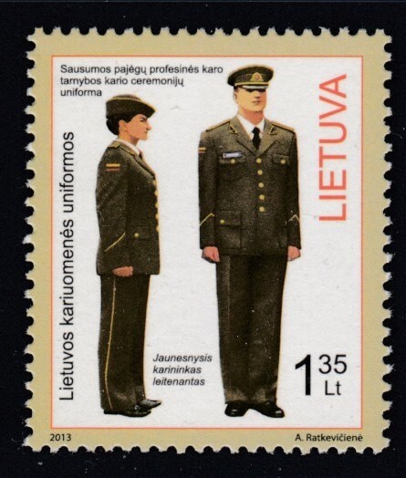 LITHUANIA Military Uniforms MNH stamp