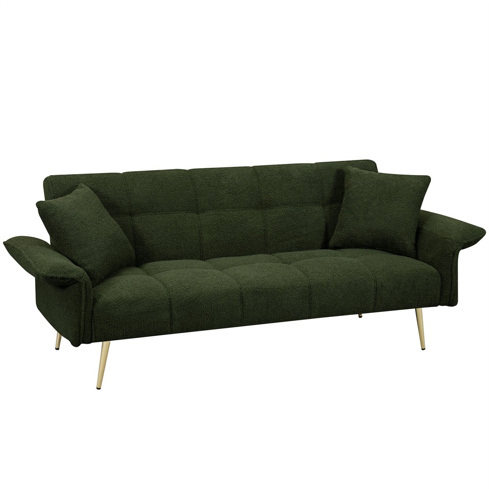 Green Convertible Sleeper Sofa Bed Couch Futon Sofa Bed Folding Recliner Sofa
