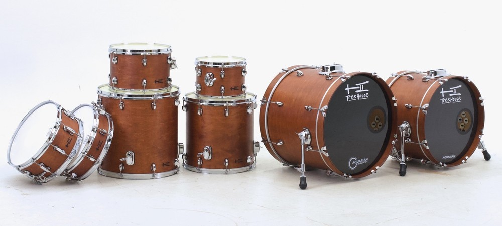 TreeHouse Custom Drums 8-piece Plied Maple Drumset "Middle Brown 8-pc"