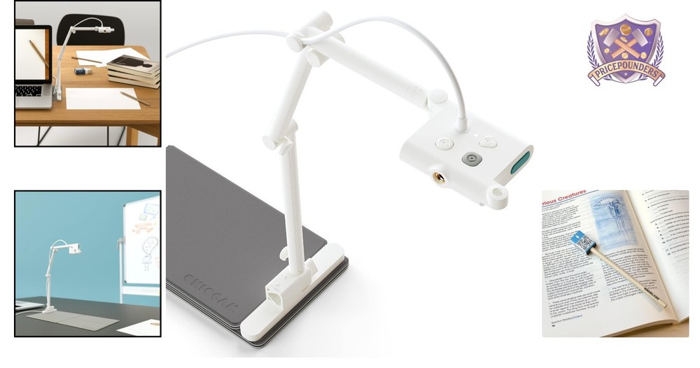 4K HD Document Camera Webcam 8MP with Visual Pointer for Teachers Compatible