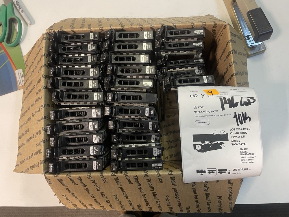 MISC SERVER HD TRAYS MIXED LOT