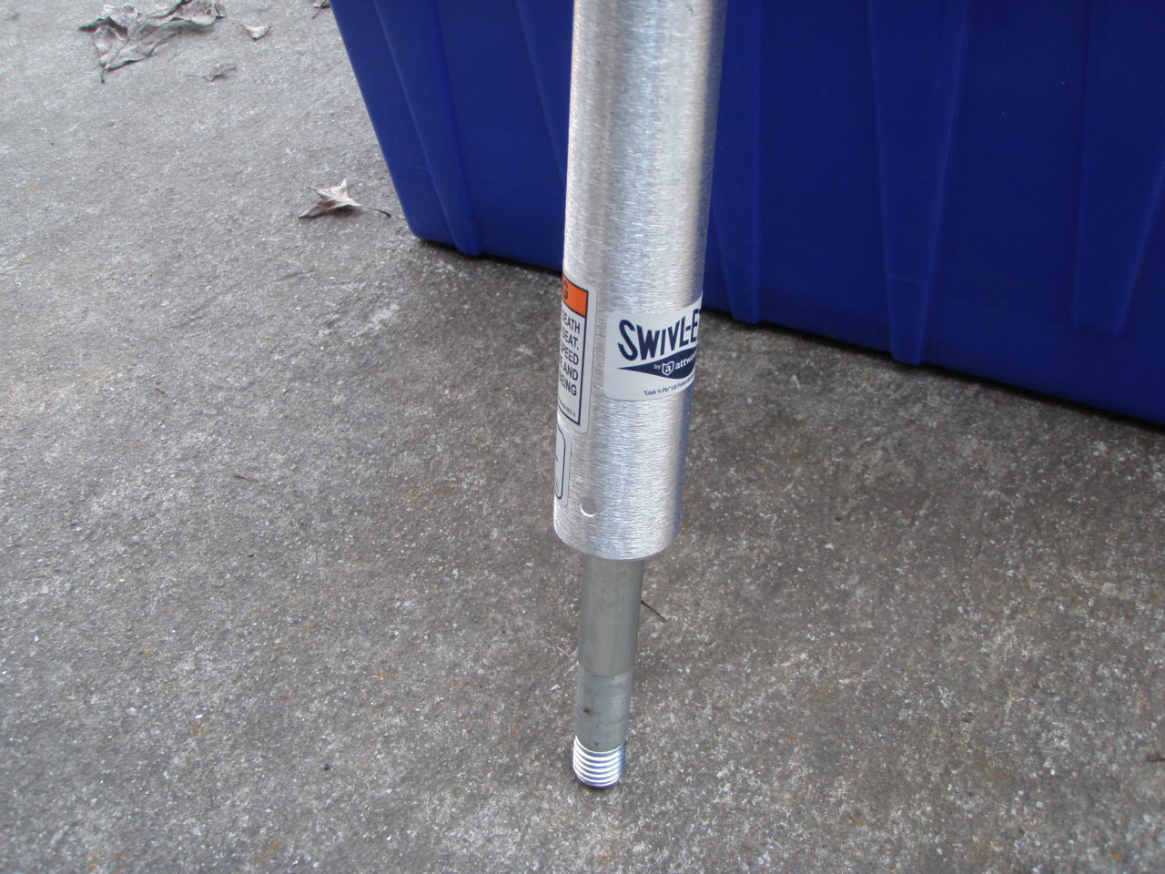 36 inch T-bar With 6 - 45 Degree Rod-holders on 3/4 inch screw in Seat Pedestal