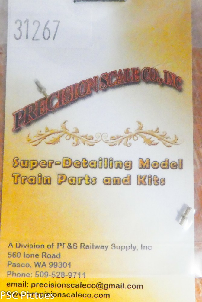 Precision Scale HO #31267 Holders, for Flag (2 in pkg) Brass Castings