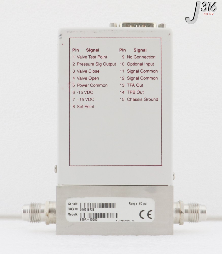 6991 MKS MFC, PRESSURE CONTROLLER, TYPE 640 640A-15200